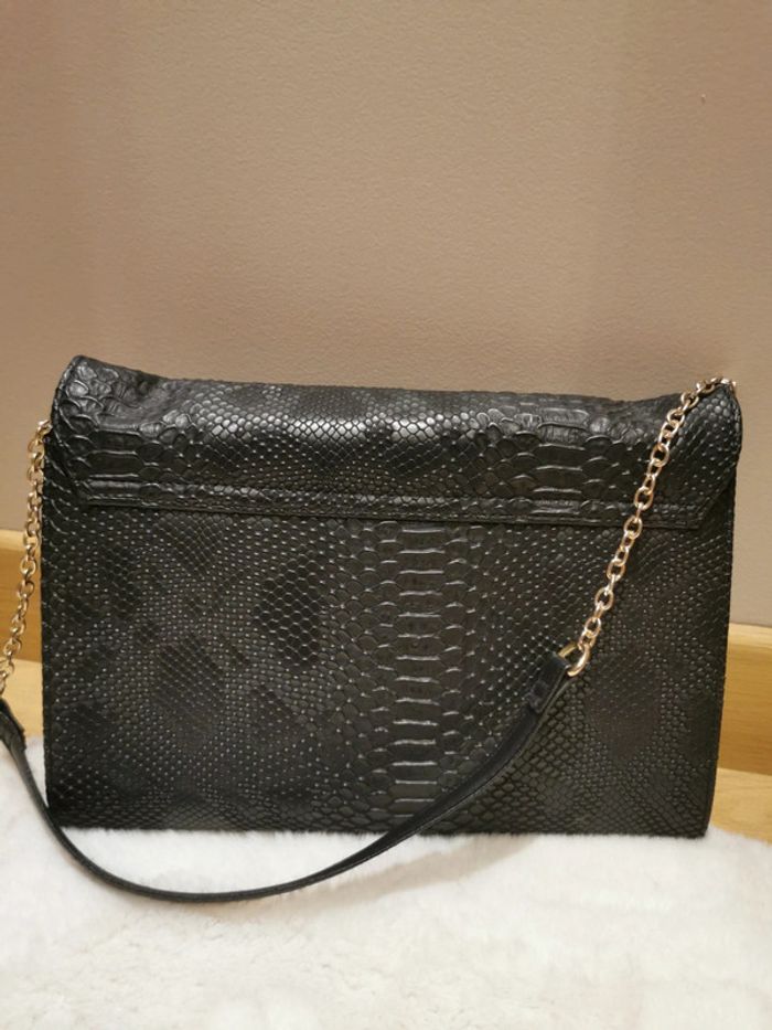 Pochette bandoulière croco noir - photo numéro 3