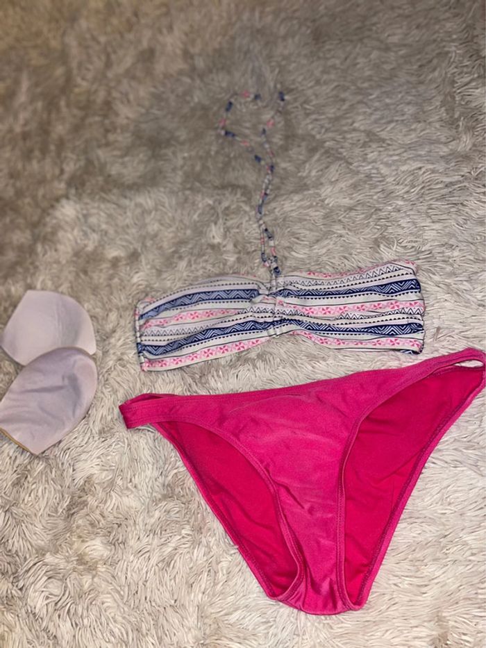 Maillot de bain bandeau taille 38 Kiabi femme bikini