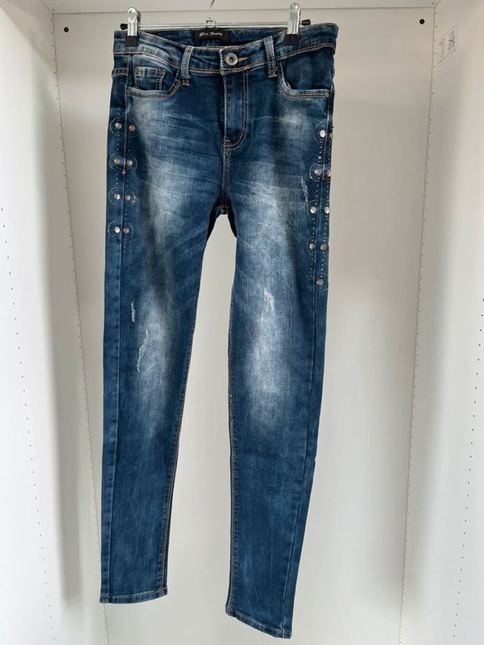 Jean skinny bleu marine