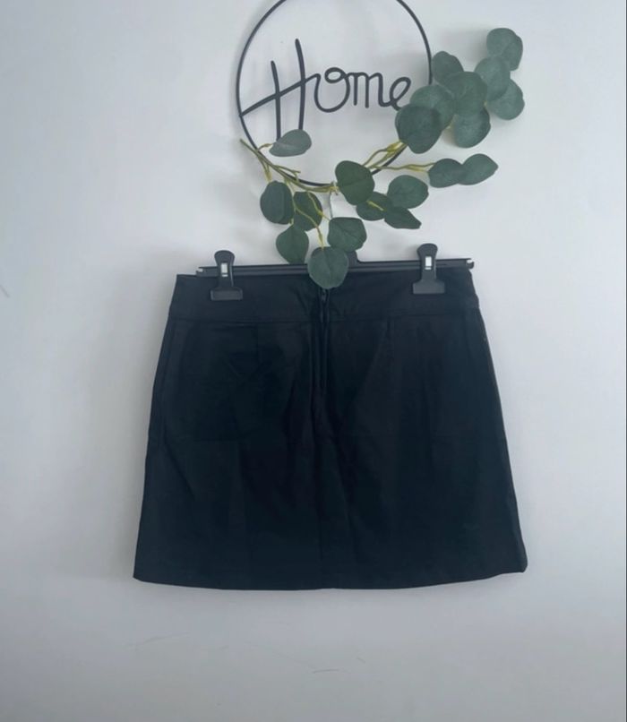 🌸Jupe noire en coton taille 38 camaïeu 42cm 🌸 - photo numéro 3