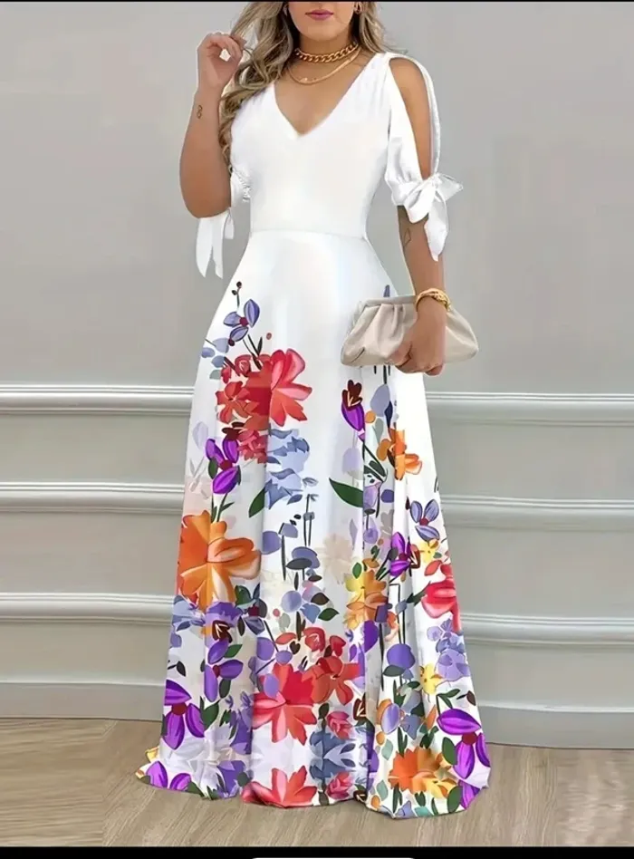Robe fleurie femme taille Xxl - photo numéro 2
