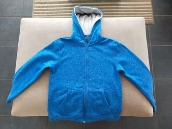Veste/gilet zippée bleue chaude à capuche garçon 8/ 10ans  CRIVIT SPORTS by Lidl