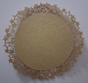 Set de table en feutrine dorée brillante