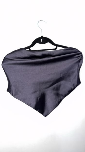 Zara - Ensemble Pantalon Fluide et Top Bandana - Taille M - Violet / Gris Satiné