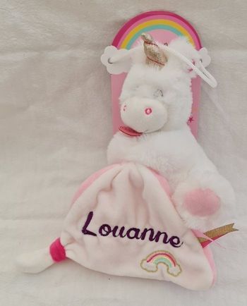 Doudou Licorne pantin avec mouchoir " Louanne " - Baby Nat