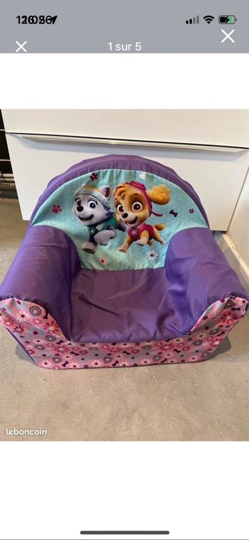 Fauteuil en mousse pat patrouille
