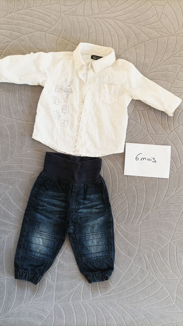 Chemise + pantalon jeans