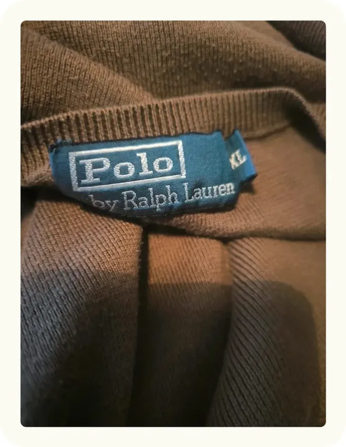 Pull col V homme Ralph Lauren Taille XL 42 - photo numéro 4