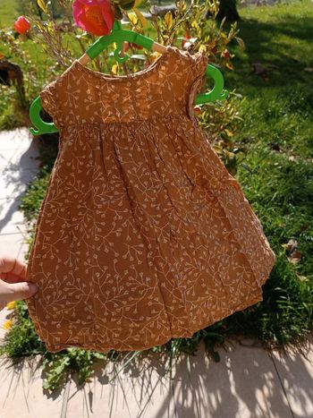 Robe fluide fleuri marron 18mois