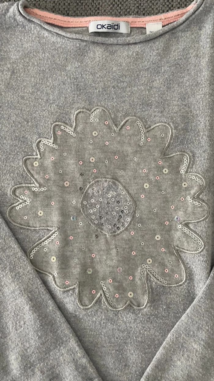 Pull gris - photo numéro 2