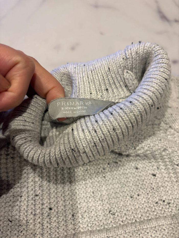 Pull col roulé gris garçon - photo numéro 5