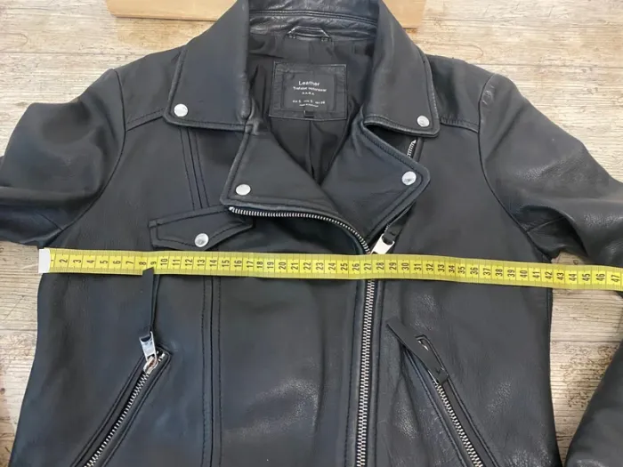 Perfecto en cuir véritable Zara - photo numéro 15