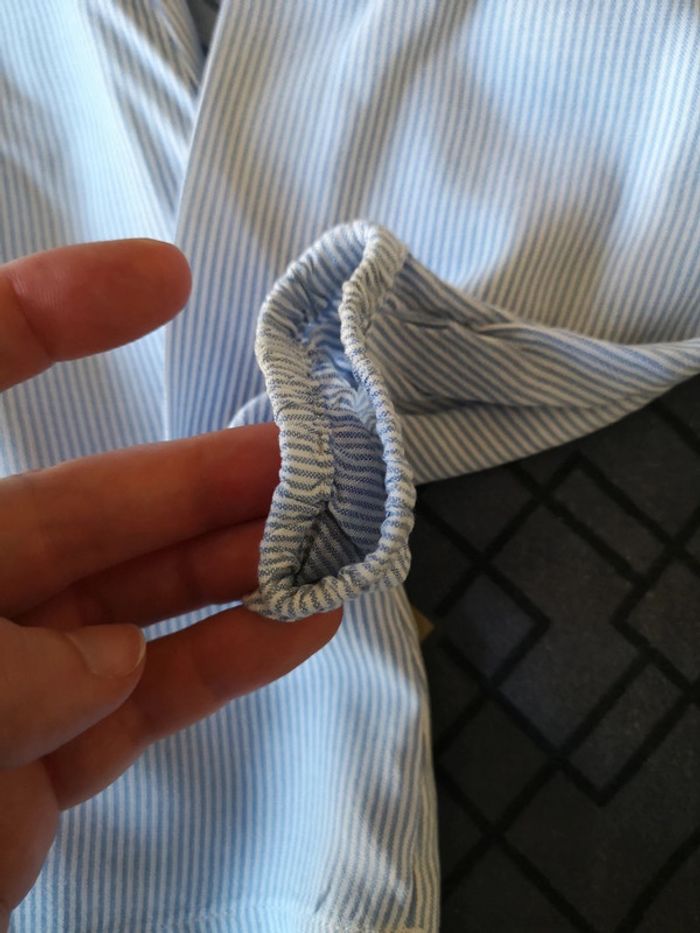 Blouse rayée et dentelle 7 ans h&m - photo numéro 2