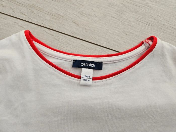 Tee shirt fille blanc okaidi 10 ans - photo numéro 3