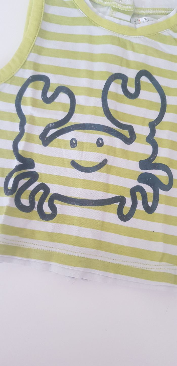 Débardeur vert et blanc. - photo numéro 2