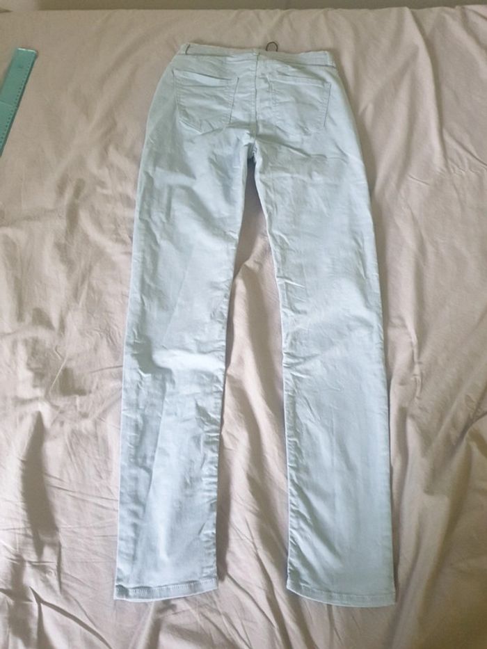 Jean skinny bleu ciel femme taille 34 - photo numéro 2