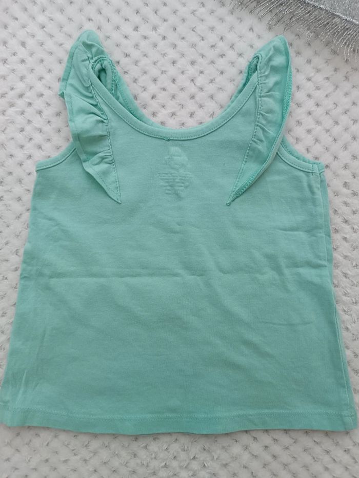 🔸 T-shirt Sans Manches à Volants Fille - Smiley 24 Mois🔸 - photo numéro 7