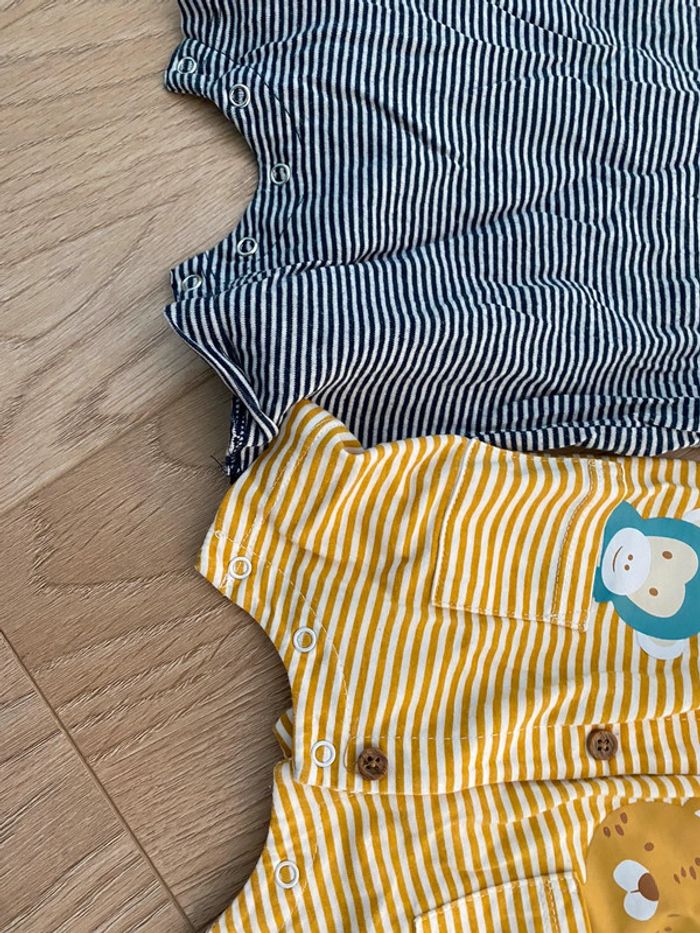 Lot de 3 combi short 6 mois très bon etat orchestra - photo numéro 3