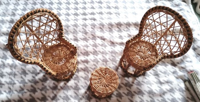 Meubles en rotin pour poupée - photo numéro 5