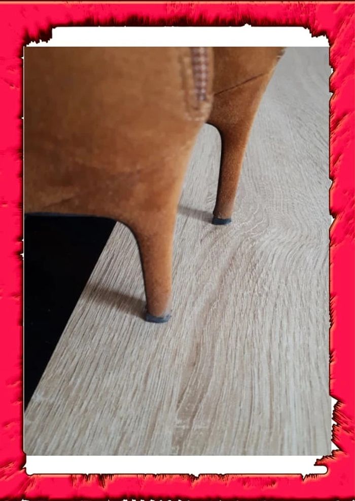Bottines plissé couleur camel taille 39 - photo numéro 6