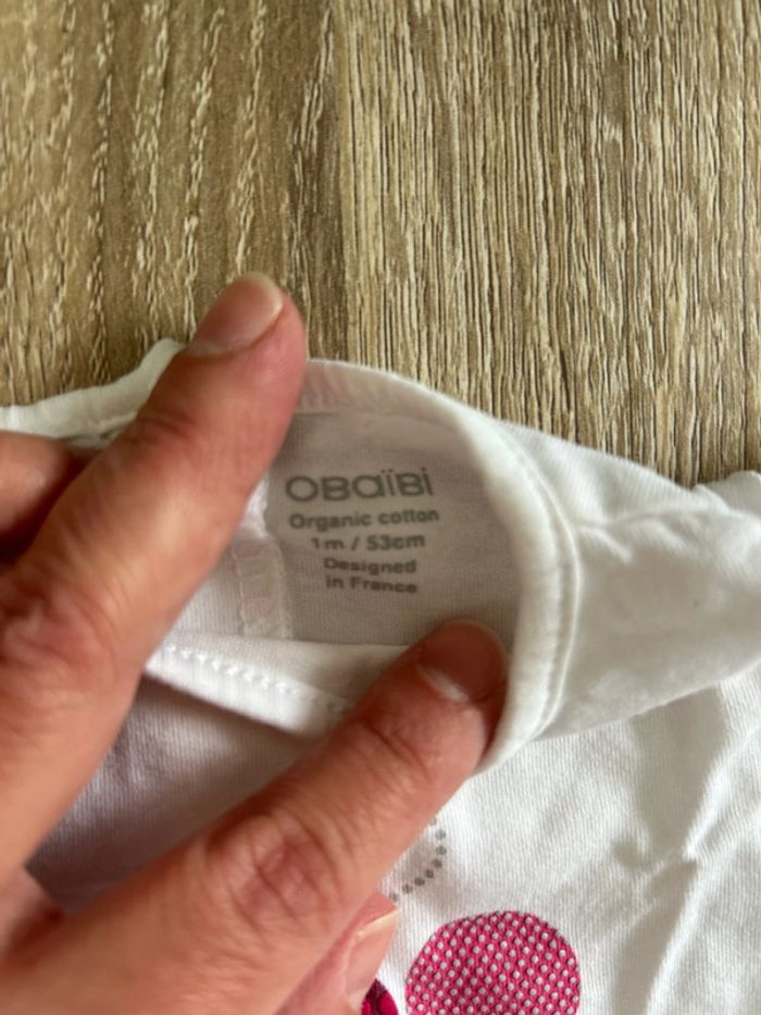 Tee shirt manches courtes 1 mois - photo numéro 2