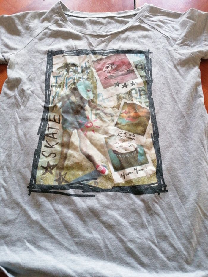 Lot 2 tee shirt fille taille 12 ans - photo numéro 3