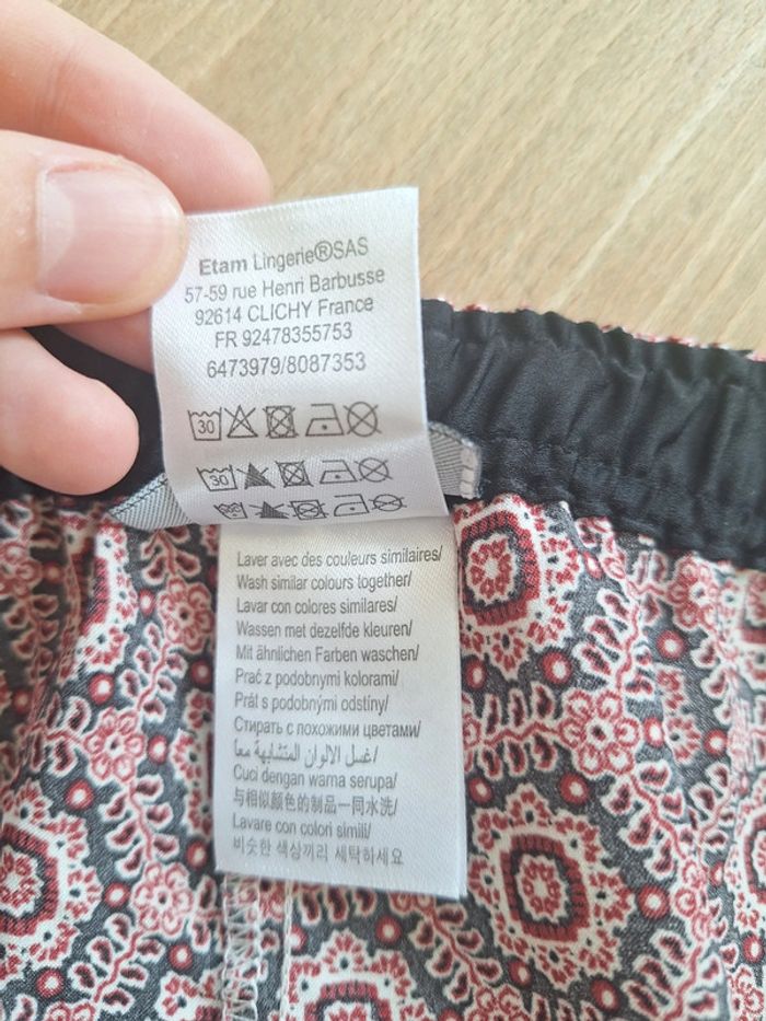 Bas de pyjama short femme M 38 rouge Etam - photo numéro 4
