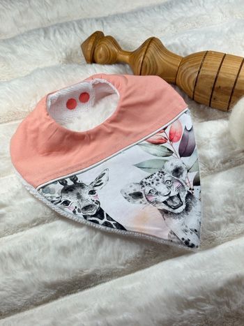 Bavoir naissance savane fille bambou