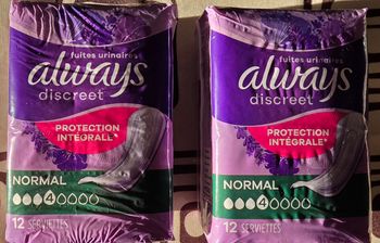 2 paquets ALWAYS DISCREET