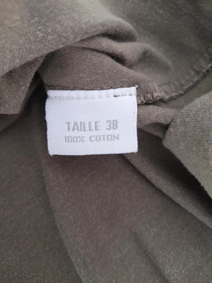 Robe courte kaki coton papillon t. 38 Mim - photo numéro 5