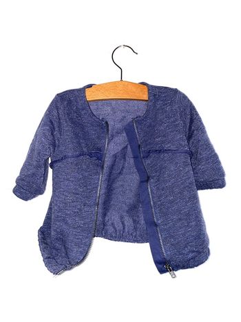 Gilet zip volant bleue