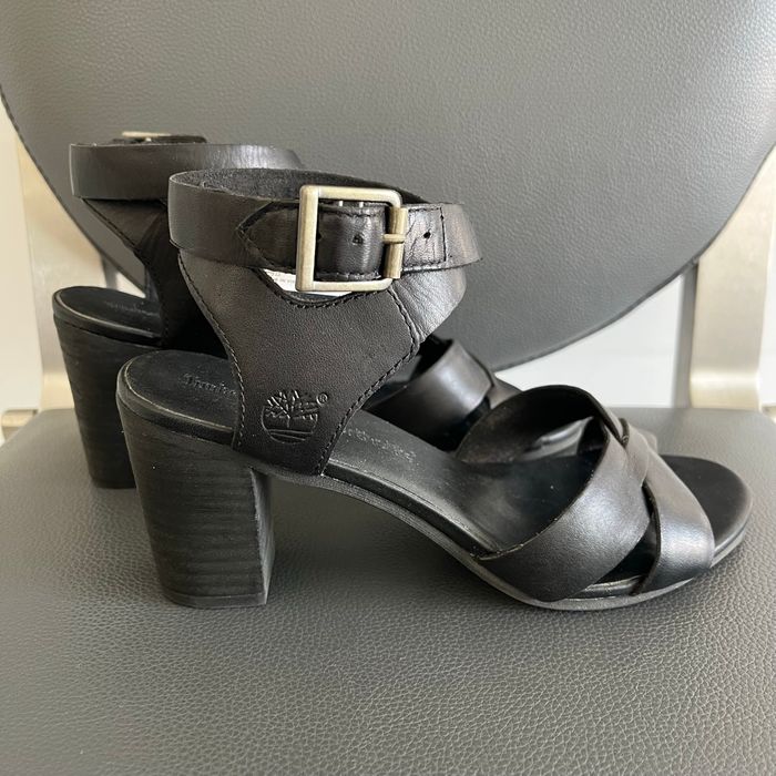 Sandales Timberland Fairhill Y-Strap cuir pleine fleur noir P. 36 comme neuves - photo numéro 7