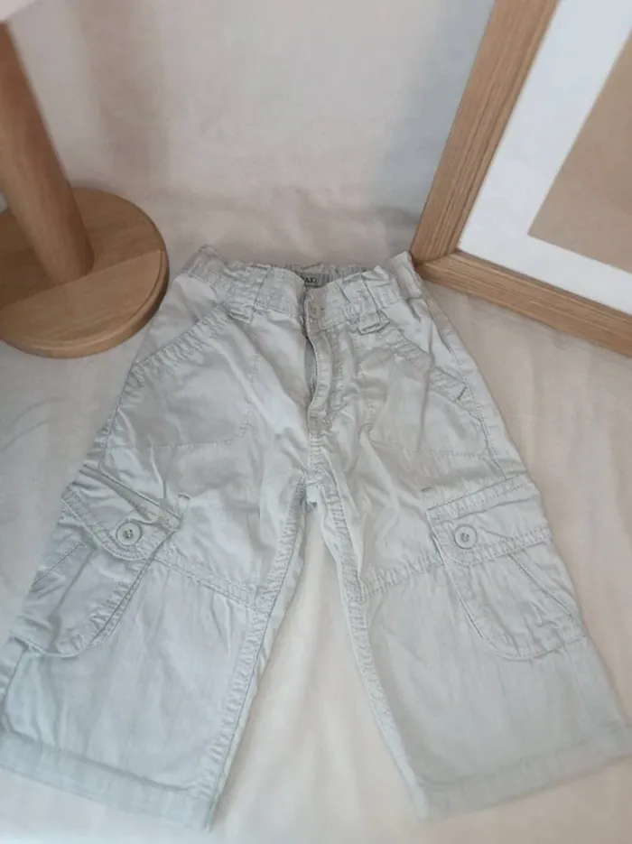 Pantalon cargo beige Waki garçon 3 ans