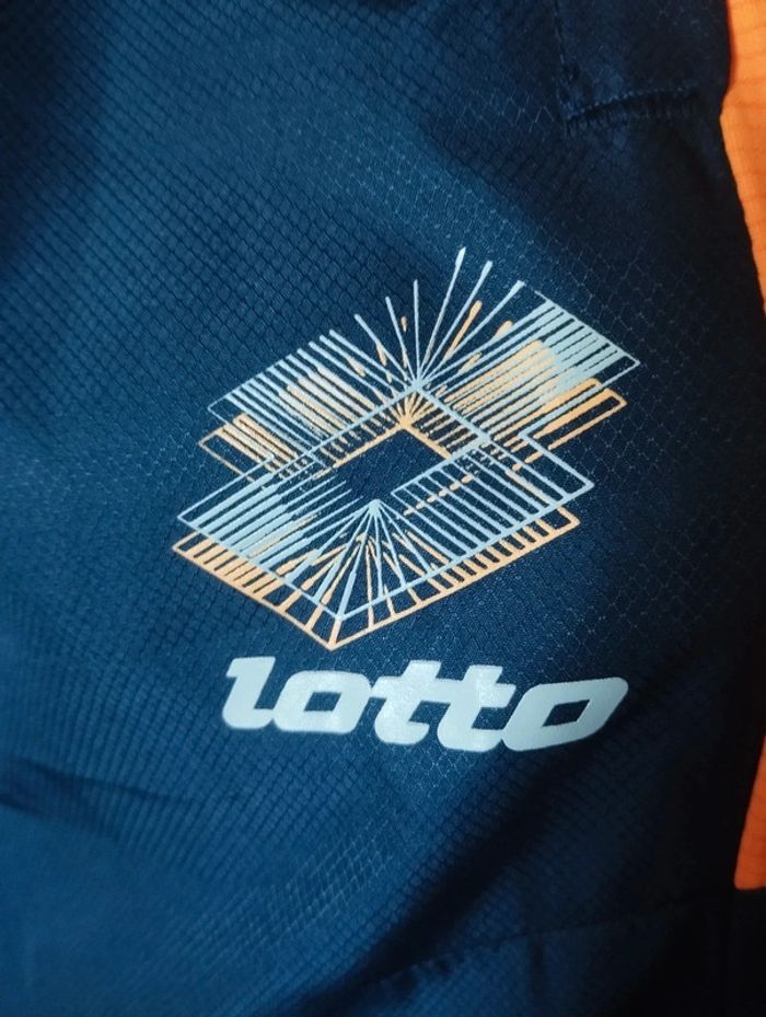 Neuf Bermuda Lotto taille 14 ans bleu marine et orange sport - photo numéro 3