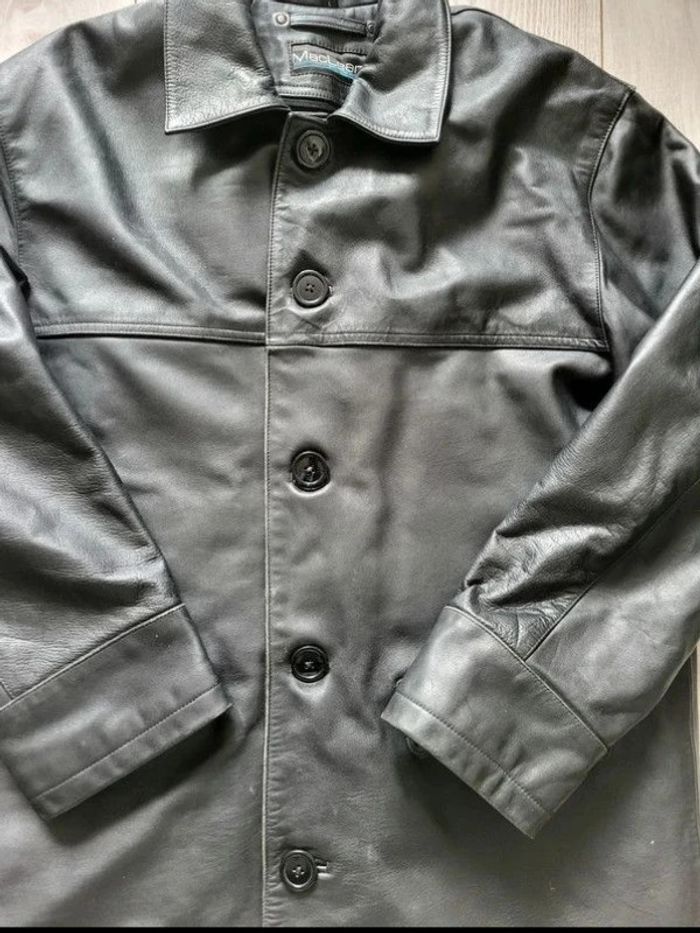 Veste En Cuir Véritable Vachette Homme Mac Lean Taille L Avec Doublure Noir - photo numéro 2