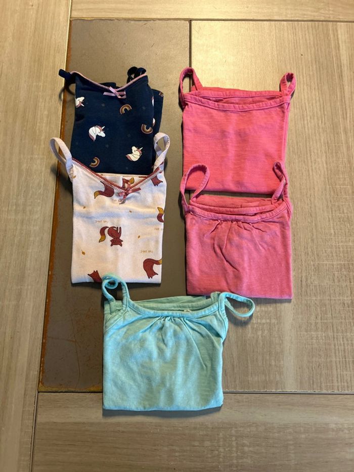 Lot de 5 débardeurs fille 2-3 ans - photo numéro 2