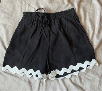 Short noir et blanc April vintage