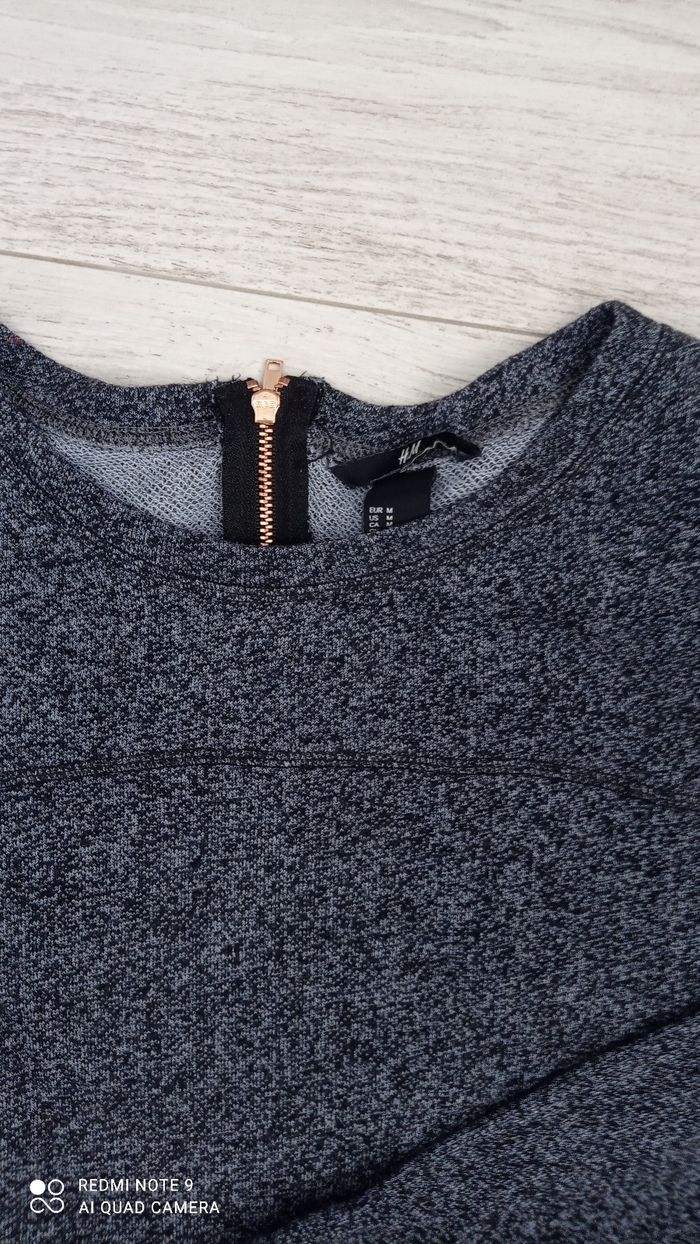 Sweat léger H&M gris chiné taille M tbe - photo numéro 3