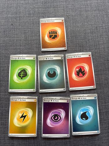 Lot 7 Cartes Pokémon energie holographique EV1 Ecarlate et Violet