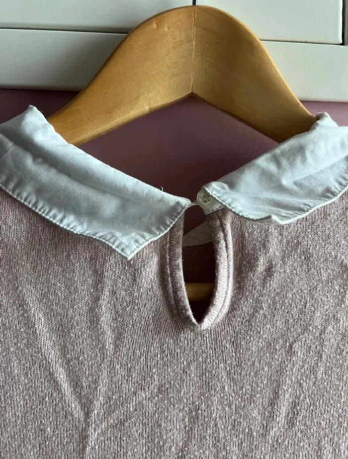 Lot deux pull chemise rose et gris mignon - photo numéro 11