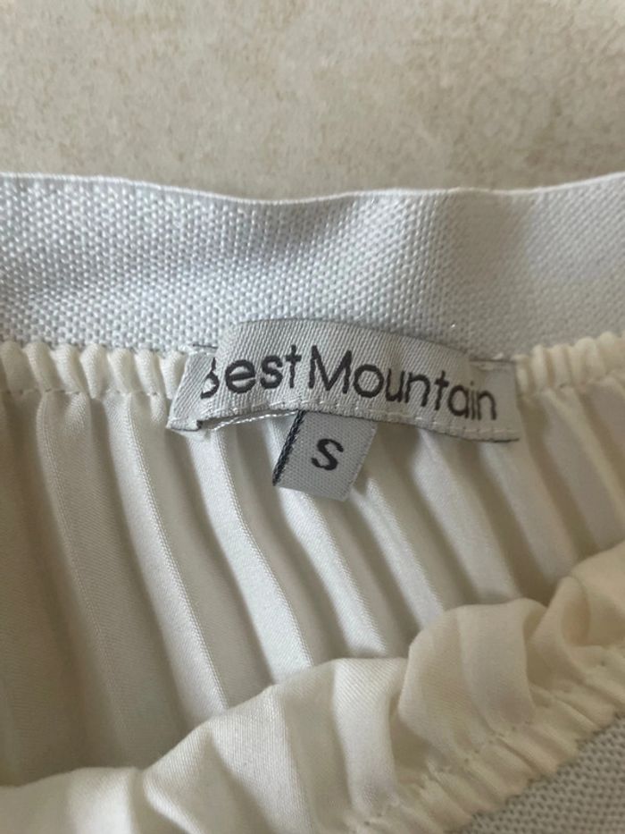 Jupe plissée blanc nacré Best Mountain - photo numéro 4