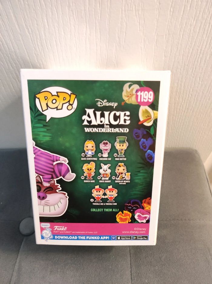 Figurine Funko Pop Cheshire Cat 1199 Chase Edition Flocked - Alice in Wonderland - Disney - photo numéro 3