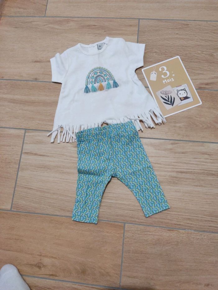 Ensemble 2 pièces 3 mois legging et haut - photo numéro 3