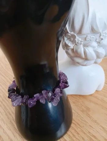 Améthyste Bracelet irrégulier en pierres naturelles Lithothérapie fêtes danniversaire