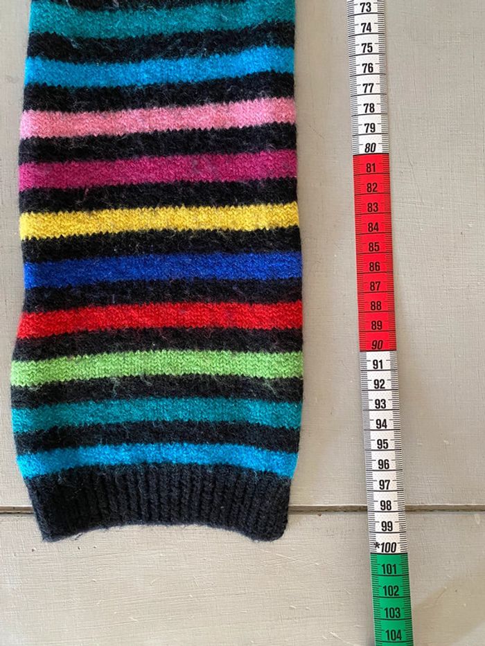 Écharpe enfant Sonia Rykiel noire à rayures colorées - photo numéro 8