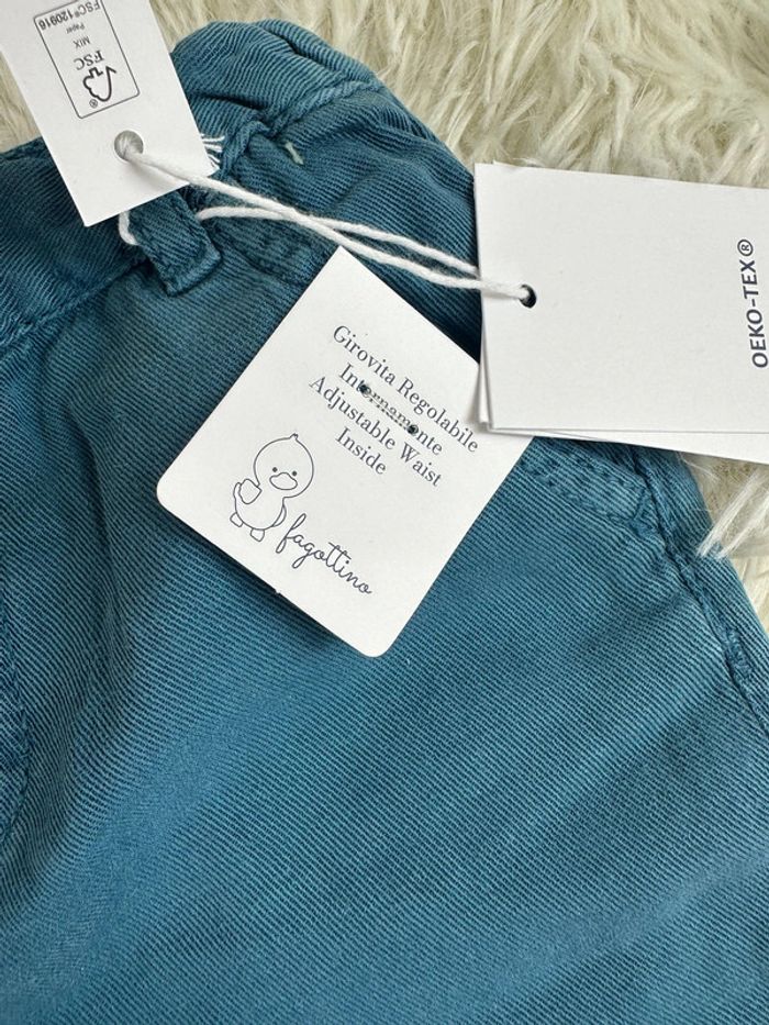 Short bleu Fagottino taille 18-24 mois - photo numéro 4