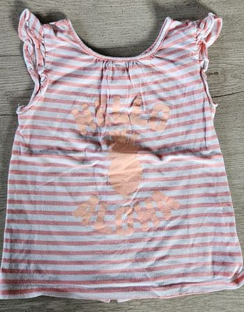 Débardeur rose et blanc, sans manche, Kiabi, 5 ans