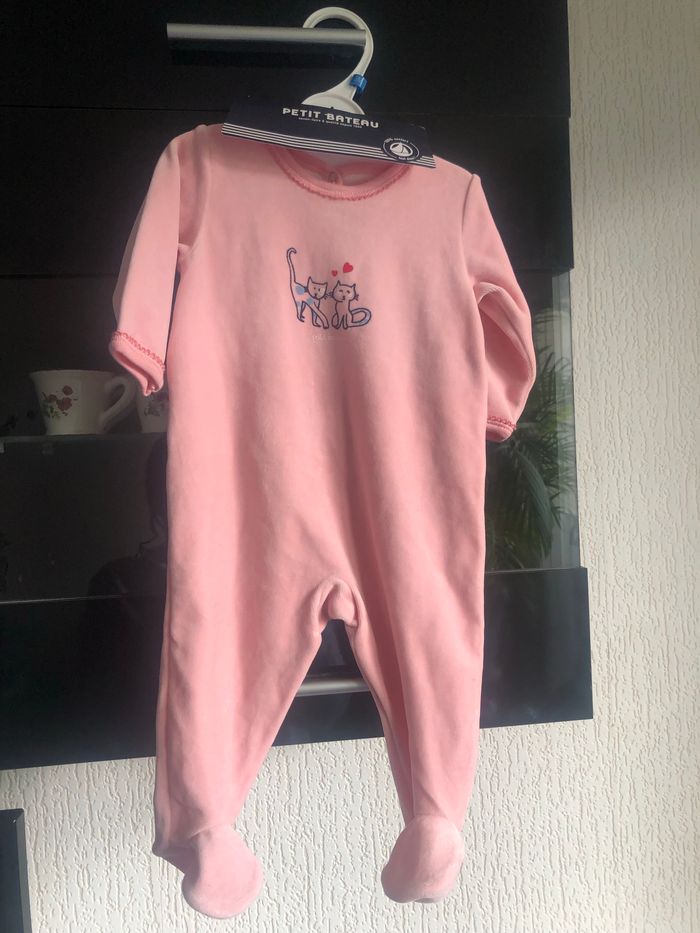 Pyjama velours fille 6 mois