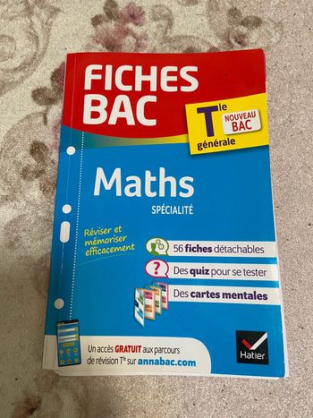Fiches terminale spe maths