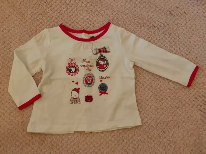 Haut blanc sergent major 6 mois